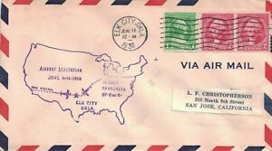 1932 Elk City, Oklahoma Cancel on an Airmail Cover w Airport Dedication Cachet ~