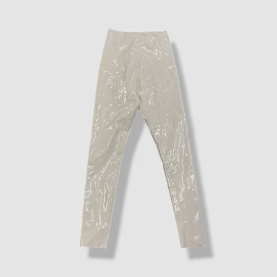 Commando Mujer Blanco Imitación Cuero Elastizado Leggings Pantalones Talla S Foto 1 de 4