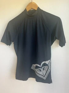 ROXY Black Rash Shirt Size 12 Womens - Picture 1 of 3