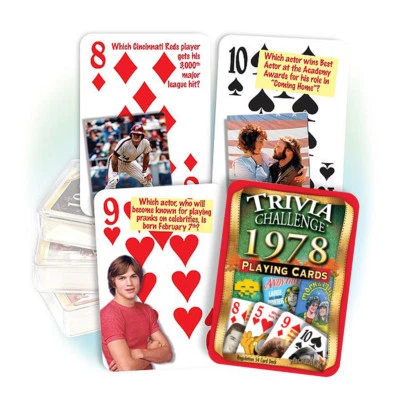 Flickback 1978 Trivia Playing Cards: Birthday or Anniversary Gift - Image 1 of 2