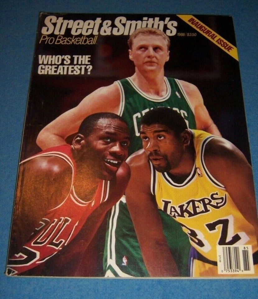 Baloncesto profesional Street and Smith 1988 Larry Bird Michael Jordan Magic Johnson Foto 1 de 1