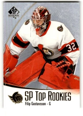 Filip Gustavsson 2021-22 SP Authentic Top Rookies #TR-21 Ottawa Senators - Image 1 of 2