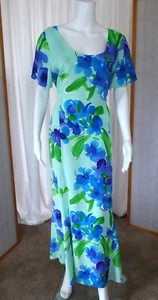 VINTAGE VINTAGE JAMS WORLD PRINCESS SEAM RAYON MAXI SUN DRESS XL - Picture 1 of 11