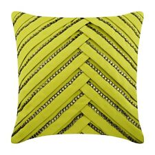 Decorative Throw Pillow Case Green 16"x16", Bed Decor Faux Suede - Crystal Lady