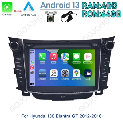 64GB Car Radio For 2012-16 Hyundai I30 Elantra GT Android 13 Stereo GPS Carplay - Image 1 of 4