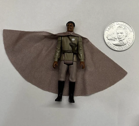 General Lando Calrissian Star Wars 1985 Kenner Figure No Repro With Coin Cover