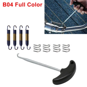 Exhaust Pipe Muffler Mounting Springs Hooks Set Link Stainless Steel Full Color - Picture 1 of 5