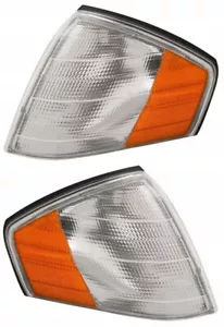 TYC Clear/Amber Corner Lights Parking Lamps PAIR fits 1990-2002 MB SL-Class R129 - Picture 1 of 13