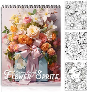 Flower Sprite Coloring for Adult Spiral Bound Coloring Books for Women Lay Flat - Picture 1 of 8