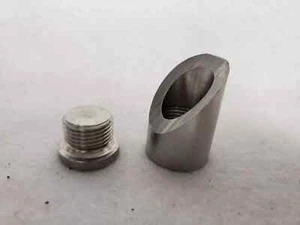 45� STAINLESS STEEL O2 Oxygen Sensor PLUG and BUNG KIT M18x1.5MM HEX CAP S4P2 - Picture 1 of 7