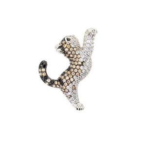 TIME-BERLIN Pendant "Yang" Cat Silver, Zirconia SZA-3990-234 - Picture 1 of 3