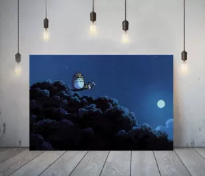GHIBLI MY NEIGHBOR TOTORO 3 - GERAHMTE LEINWANDKUNST ANIME BILD PAPIERDRUCK - Bild 1 von 17