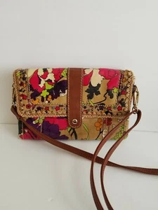 NEW SAKROOTS CROSSBODY BAG PINKS AND BROWNS AMD PURPLE - Picture 1 of 3