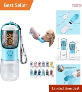 Dog Water Bottle Food Container 300ml Portable Travel Dispenser Accessories - Picture 1 of 8