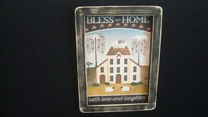 Primitive Country Print **BLESS our HOME with Love and Laughter** 9 12/" x 7" - Picture 1 of 2