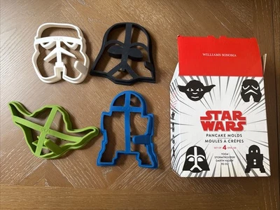 星球大战硅胶煎饼模具套装 4 件威廉姆斯索诺玛尤达 R2d2 维德部队 — 第 1/4 张图片