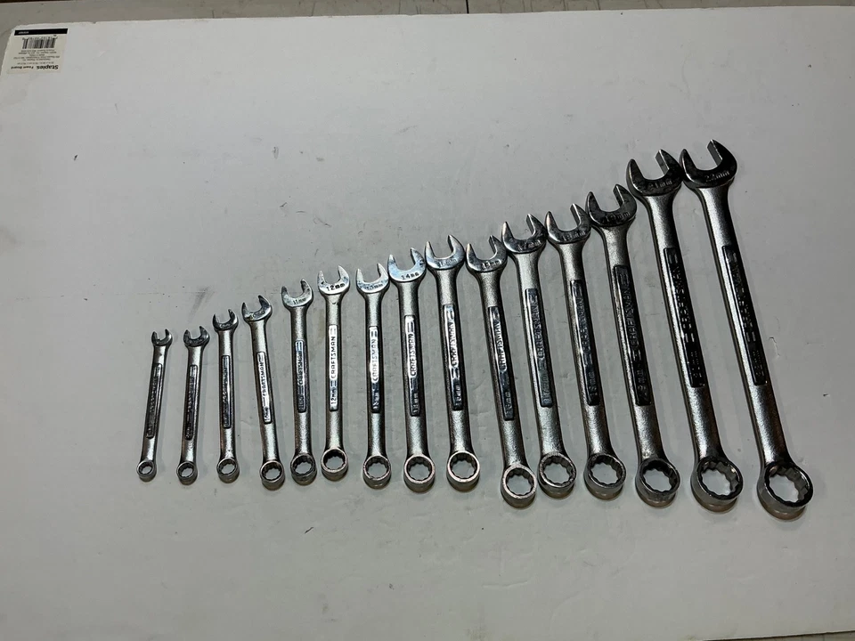 Juego de 15 llaves combinadas métricas Craftsman 12 piezas 7 mm a 22 mm EE. UU. V - ¡VA-BUENO!! Foto 1 de 4
