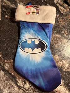 DC BATMAN Weihnachtsfeiertag 16 Zoll Strumpf mit Kunstfell Neu mit Etikett - Bild 1 von 4