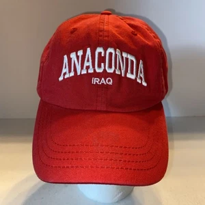 Anaconda Iraq Red Hat Ball Cap - Picture 1 of 7