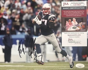 Rob Gronkowski Signed New England Patriots 8x10 Photograph JSA COA CE74657 - Picture 1 of 3