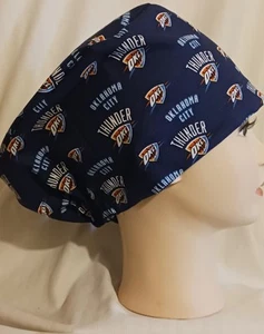 Oklahoma City Thunder, Euro Style Scrub Cap. Adjustable with Elastic Cord Lock - Picture 1 of 3