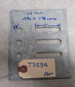 LEGRAND CABLOFIL Expansion Splice Plate, Galvanized, 4.68" x 5.625" x 3/8" Slots - Picture 1 of 8