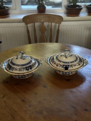 Minton Lyre Pattern Large Lidded Serving Bowls Matching - Image 1 of 4