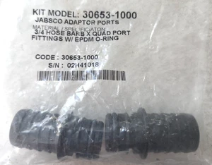 *** 2 NEW Jabsco 30653-1000 3/4" Hose Barb to Quad Port Fitting Flojet 20381-006 - Bild 1 von 2
