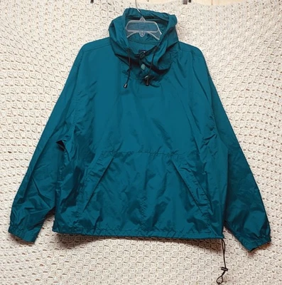 Vtg 90s Chaps Ralph Lauren Windbreaker jacket Mens Sz M Green pullover Hooded.. - Image 1 of 4