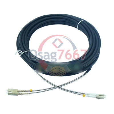 Outdoor Field Fiber Patch Cord LC to SC LC-SC MM Multi-Mode Duplex Cable 100M - Image 1 of 4