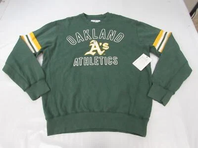 Nueva sudadera verde Oakland Athletics A's para hombre talla L con estampado desgastado Foto 1 de 3