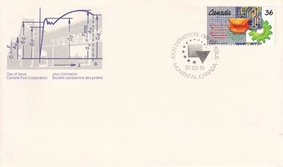 CANADA 1987 FIRST DAY COVER WITH CACHET, ENGINEERING INSTITUTE OF CANADA, CENT - Image 1 of 2