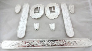 Columbia 9 Piece Silver Plate Rope Edge Western Halter Set Buckles Hansen Horse - Picture 1 of 2