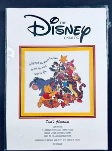 NEW DISNEY CATALOG COUNTED CROSS-STITCH KIT “POOH’S CHRISTMAS” 9.5" x 9" #14059 - Picture 1 of 4