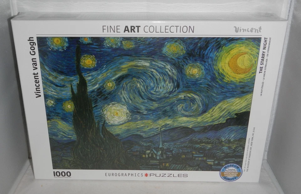 Van Gogh “The Starry Night” Fine Art 1000 Pc. Puzzle Eurographics in Shrink