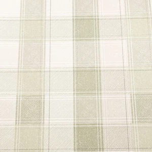Sage Green Check Wallpaper Textured Country Style Hallway Office Study Feature - Picture 1 of 6