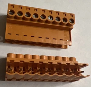 SET OF (2) PCB CONNECTORS WEIDMUELLER 1627160000 SLS 5.08/09/180 SN OR BX - Picture 1 of 2