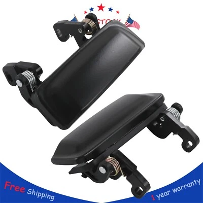 Front Left & Right Pair Set Kit Door Handles Black Textured for Ranger Metal - Imagem 1 de 4