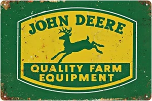 John Deere Quality Farm Equipment 12x8 Vintage Style Metal Sign - Picture 1 of 1