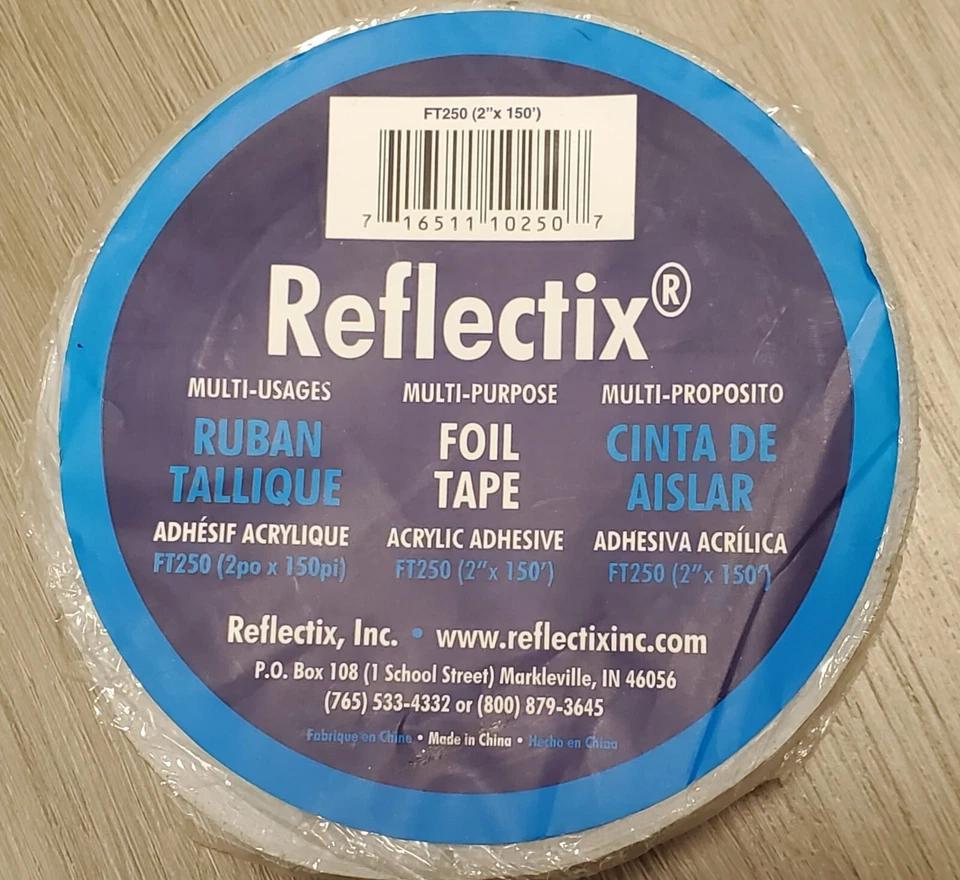 Reflectix 2 in 150 FT Reflective Insulation Tape Aluminum Foil Silver Adhesive