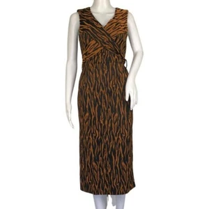 Diane Von Furstenberg Women's Sleeveless Animal Print Color Dress Sz 2 - Picture 1 of 7
