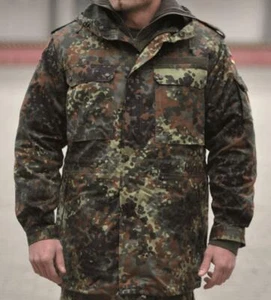 Original German army surplus flecktarn camouflage parka Used - Picture 1 of 1