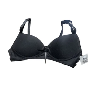 NWTS Rampage Black Padded Wirefree Cotton Blend Bra Size 34B - Picture 1 of 3