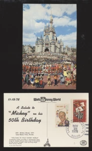 Postal del 50 cumpleaños de Mickey Mouse 1978 Lake Buena Vista FL (DPC2 de Disney - Imagen 1 de 1