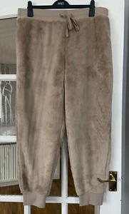 BNWT M&S FAWN FAUX FUR FLEECE CUFF LOUNGEWEAR JOGGERS - Picture 1 of 2