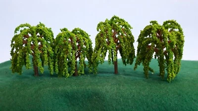MANGLEY SCENICS 4x Willow Trees OO O N HO train model railway scenery diorama UK