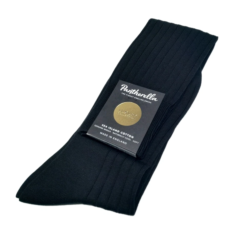Pantherella LUX Collection Men's OTC Dress Socks Over-the-Calf England Size MED - Image 1 of 4