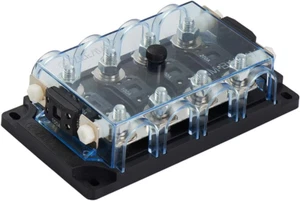 ® Supporto per Fusibile MEGA a 4 Vie Con Supporto per Fusibile Di Ricambio - Foto 1 di 12