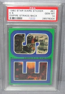 "Pegatina E S"" #81 tarjeta PSA 10 Topps 1980 ES - Imagen 1 de 2