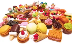 Borrador japonés Iwako surtido de comida pastel postre 10 piezas S-1010 - Imagen 1 de 1